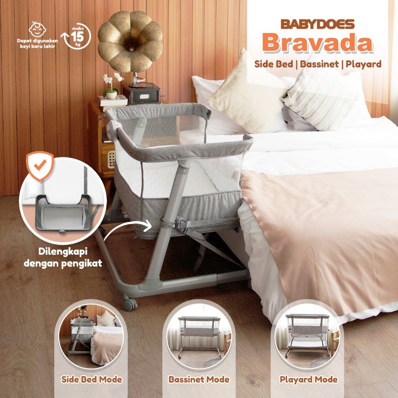 Box Ranjang Tempat Tidur Bayi Babydoes Bravada CH 1693 SN &amp; Babydoes Home Center CH 1781 Side Bed