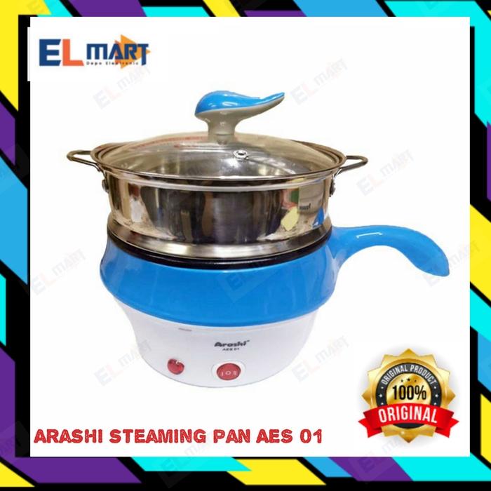 Panci steamer steaming pan ARASHI AES 01 + kukusan listrik AES01