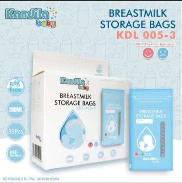 KANDILA Baby Kantong ASI 200ml Isi 30 Plastik ASI Breastmilk Bag