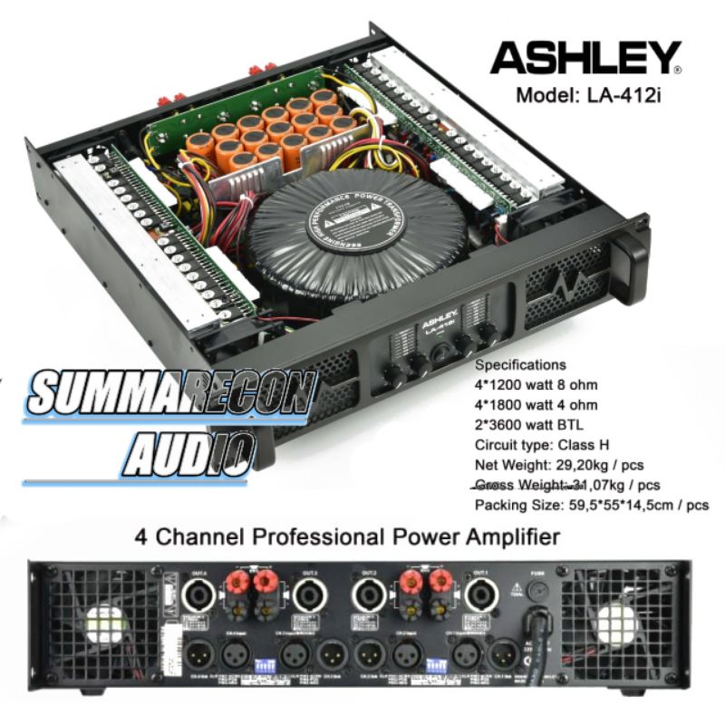 POWER AMPLIFIER ASHLEY LA 412i ORIGINAL POWER ASHLEY CLASS H