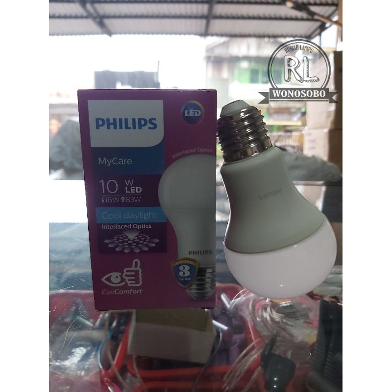 Lampu Philips led bohlam 10 watt putih