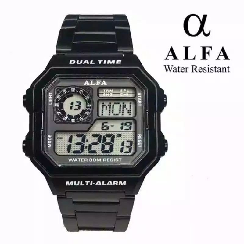 JAM ALFA ORIGINAL RANTAI STAINLIS STEEL DIGITAL