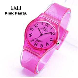 ✅COD JAM TANGAN JELLY ANGAK BENING KARET MURAH JAM TANGAN RUBBER MURAH JAM TANGAN TRANSPARAN W17-Pink Fanta