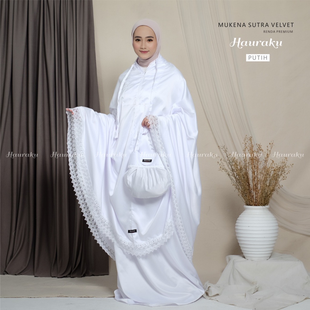 Mukena Dewasa 2 In 1 Sutra Velvet Renda Premium