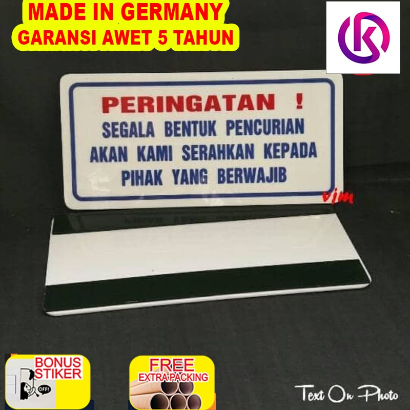 

Murah Plat acrylic PERINGATAN