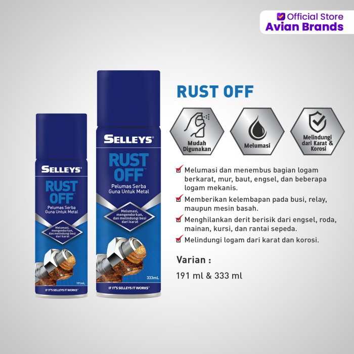 

Pelumas Serbaguna untuk Metal - Rust Off 333 ML