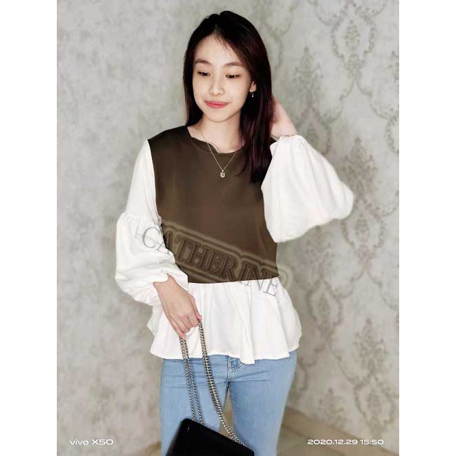 CATHERINE-SAVIRA BLOUSE / BLOUSE SCUBA / SCUBA TEBAL IMPORT-MARON