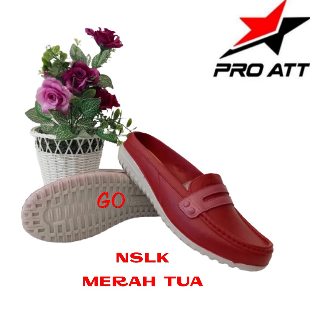 gos ATT NSLK &amp; SLKN Sepatu Sandal Karet Slip On Sepatu Cewek Anti Air Empuk Tidak Lecet Ringan