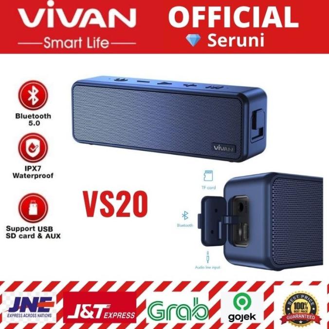 OPEN RESSELER SPEAKER BLUETOOTH VIVAN VS20 WATERPROOF IPX7 20W ULTRA BASS