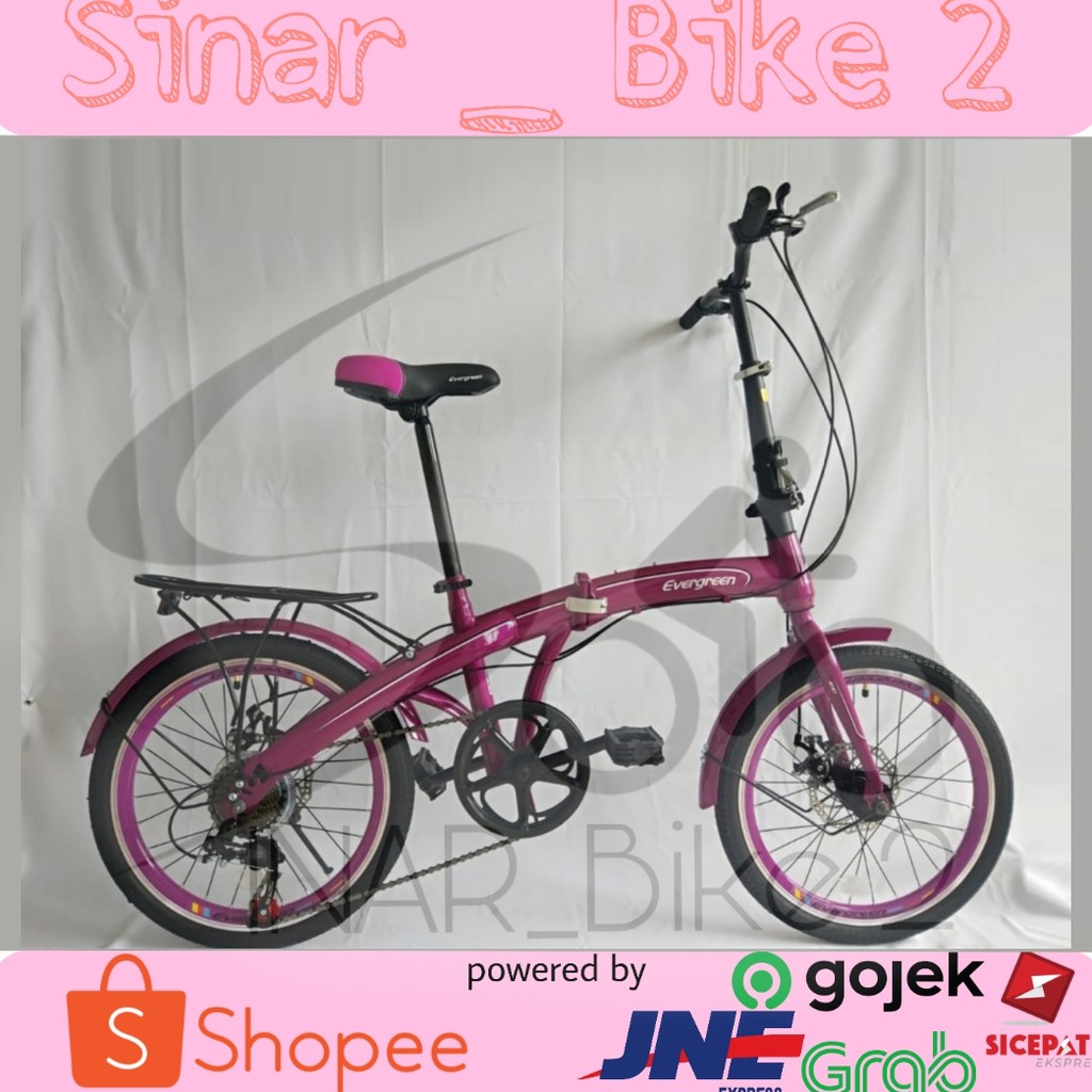 Sepeda Lipat 16Inch Evergreen 7Speed