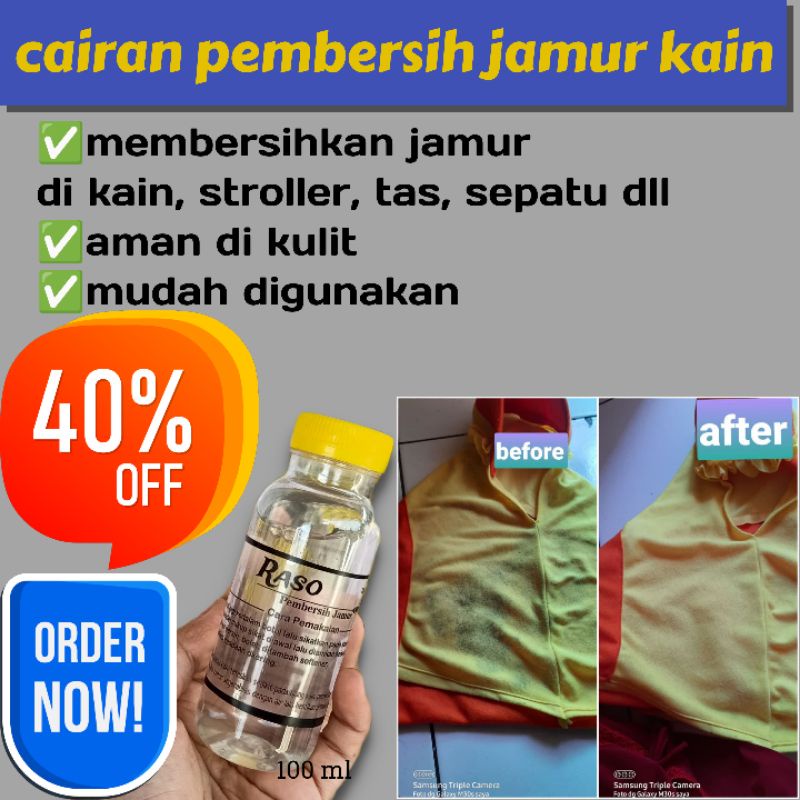 Obat jamur cairan pembersih jamur kain pakaian stroler mukena baju bayi murah 100ml ecer grosir