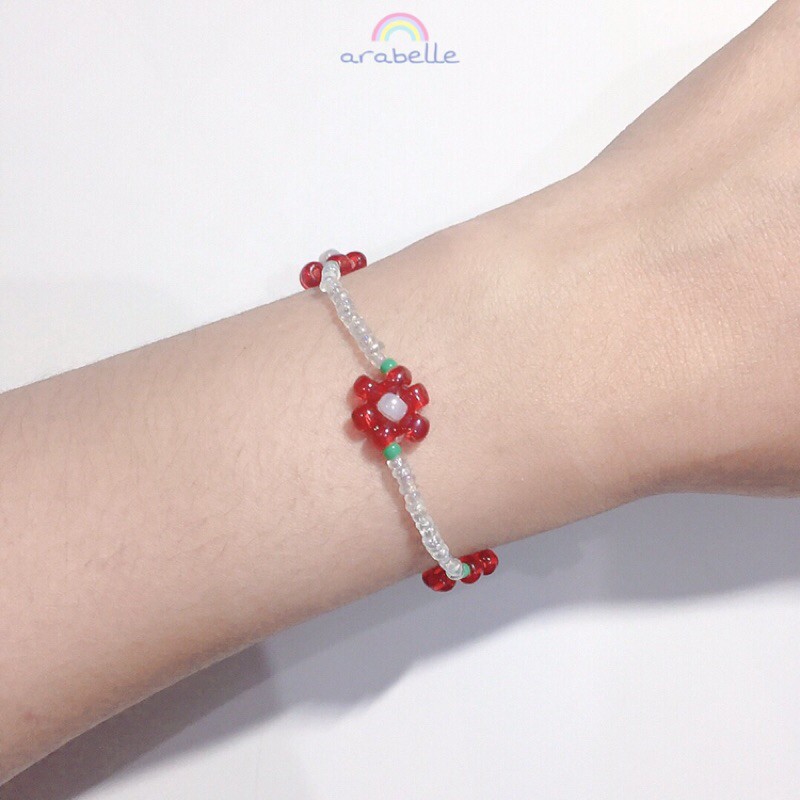 beads daisy bracelet / gelang manik-manik bunga / flower bracelet