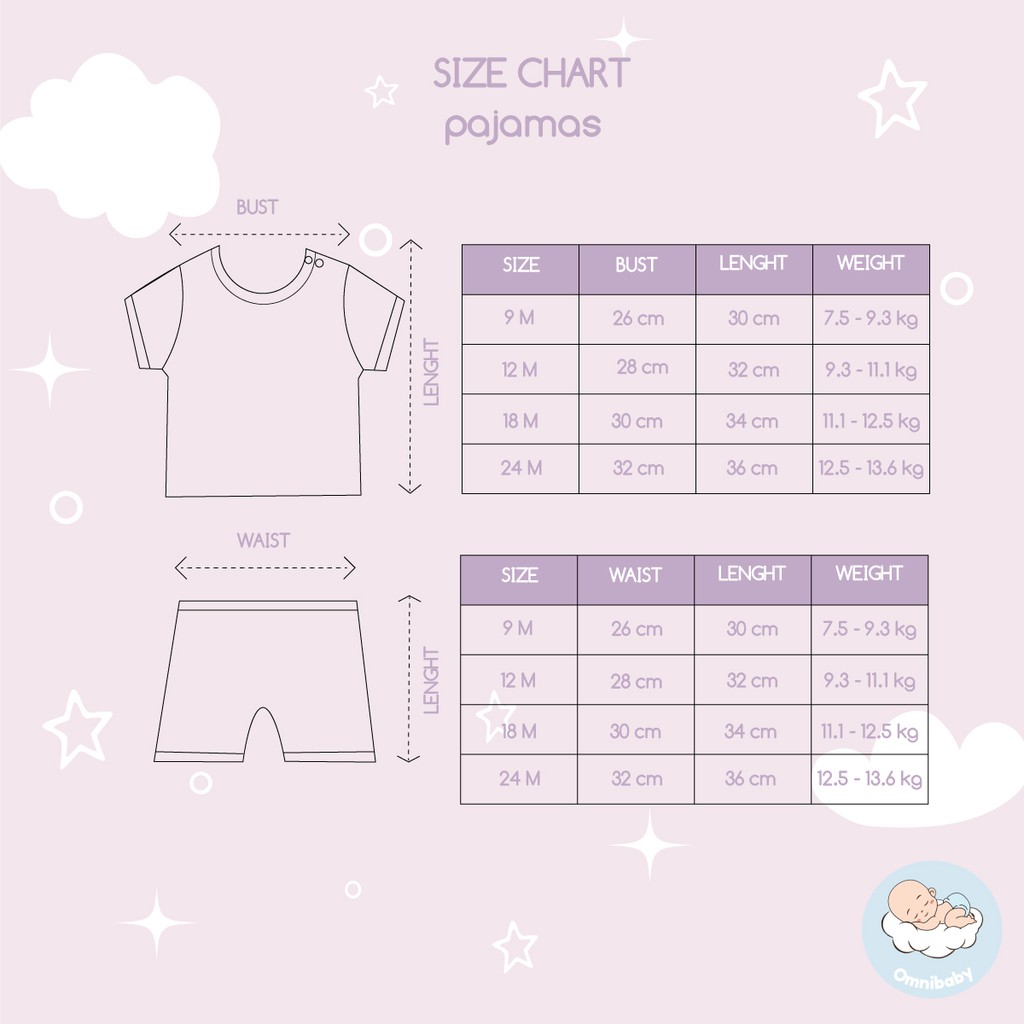 cotton's mill pajamas bayi laki-laki/ bayi perempuan(SNI)