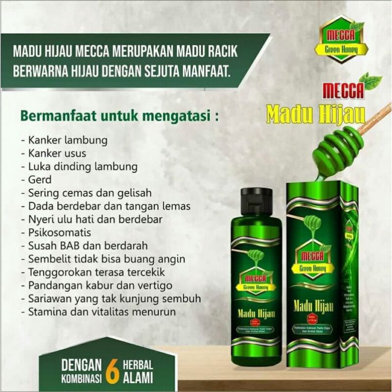 MADU HIJAU MECCA OBAT MAGH GERD ASAM LAMBUNG GREEN HONEY