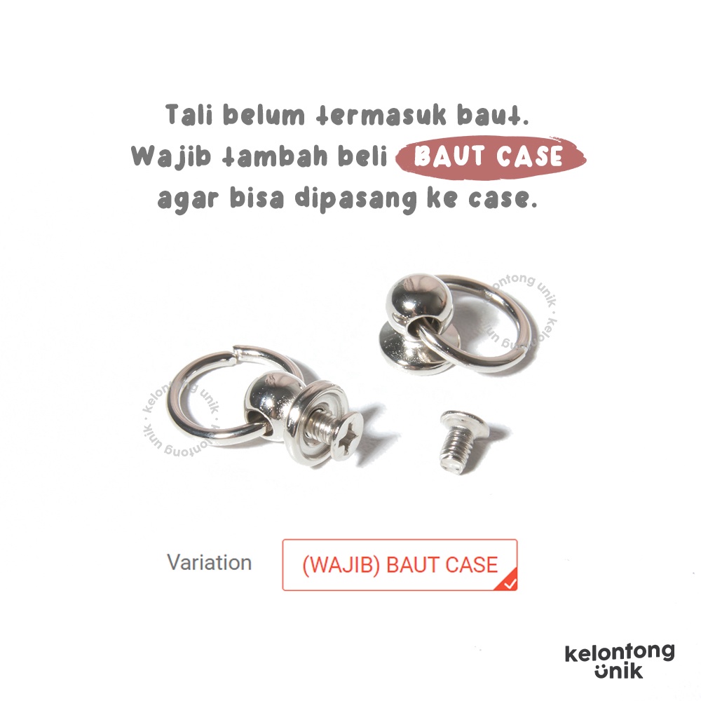 (PAKET TALI LENGKAP + GRATIS JASA PASANG KE CASE) Tali Lanyard Case / Tali Sling Case