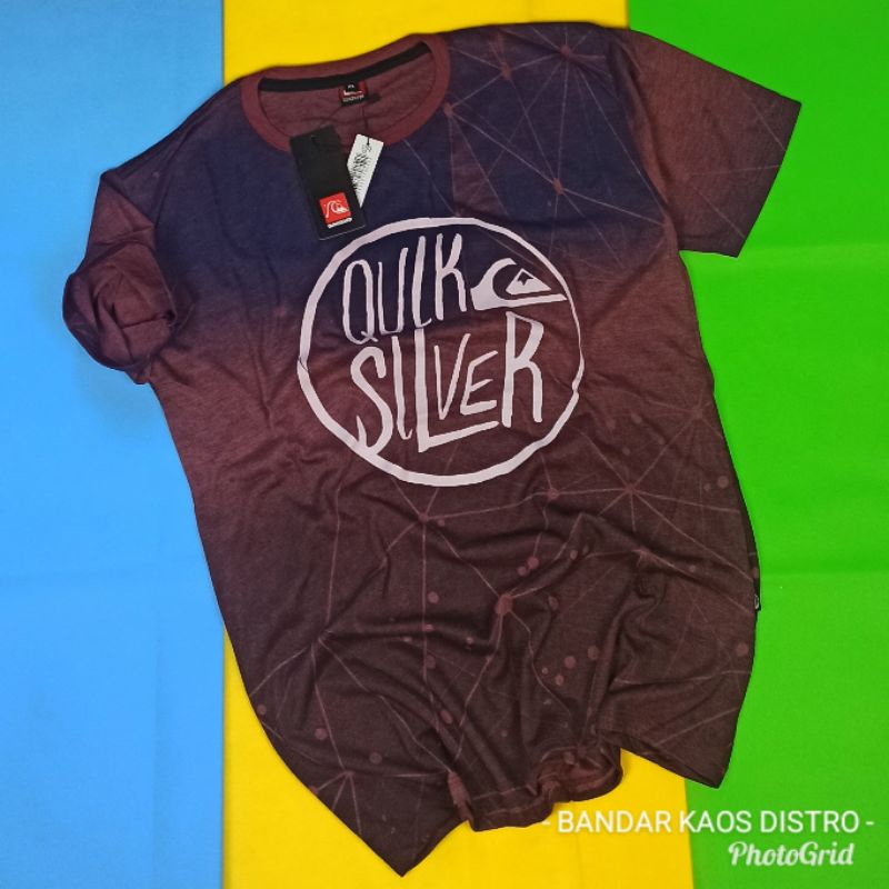 Kaos Quiksilver Kaos Distro Surfing Fullprint / Baju Distro Quiksilver 90