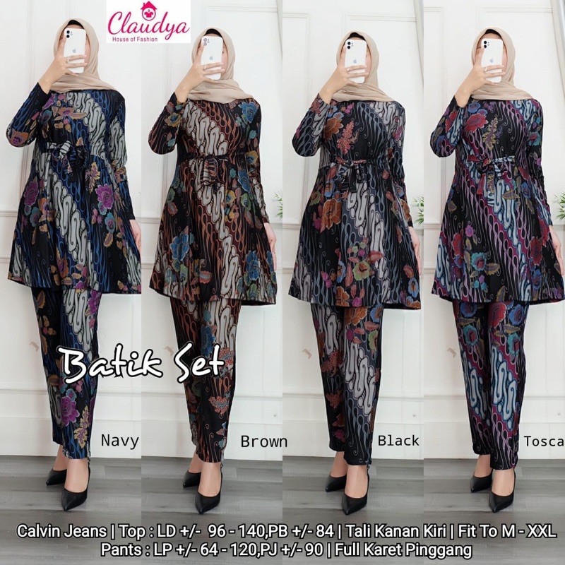 SETELAN CALVIN JEANS BATIK SET BY CLAUDYA