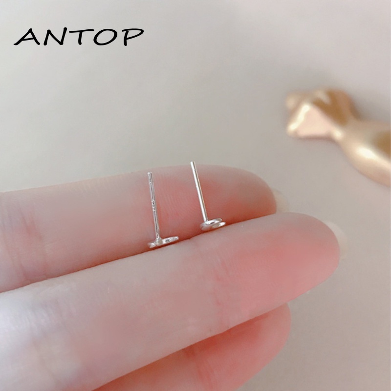 Fashion Korea Anting Bulan Hypoallergenic Untuk Wanita Perhiasan Manis Menyegarkan 2021 ANTOP