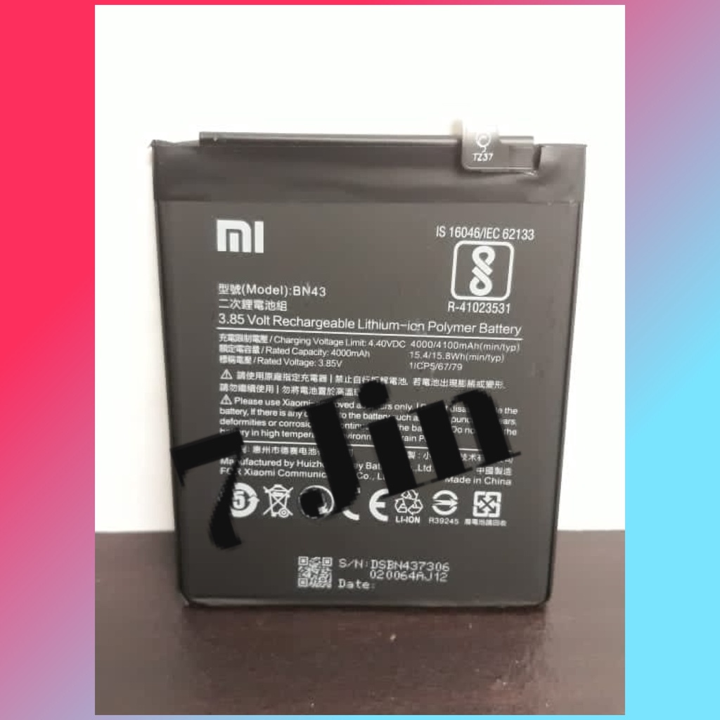Baterai Batre Batere Battery Xiaomi Redmi Note 4 Xiaomi BN43 Xiaomi Redmi Note 4x Snapdragon