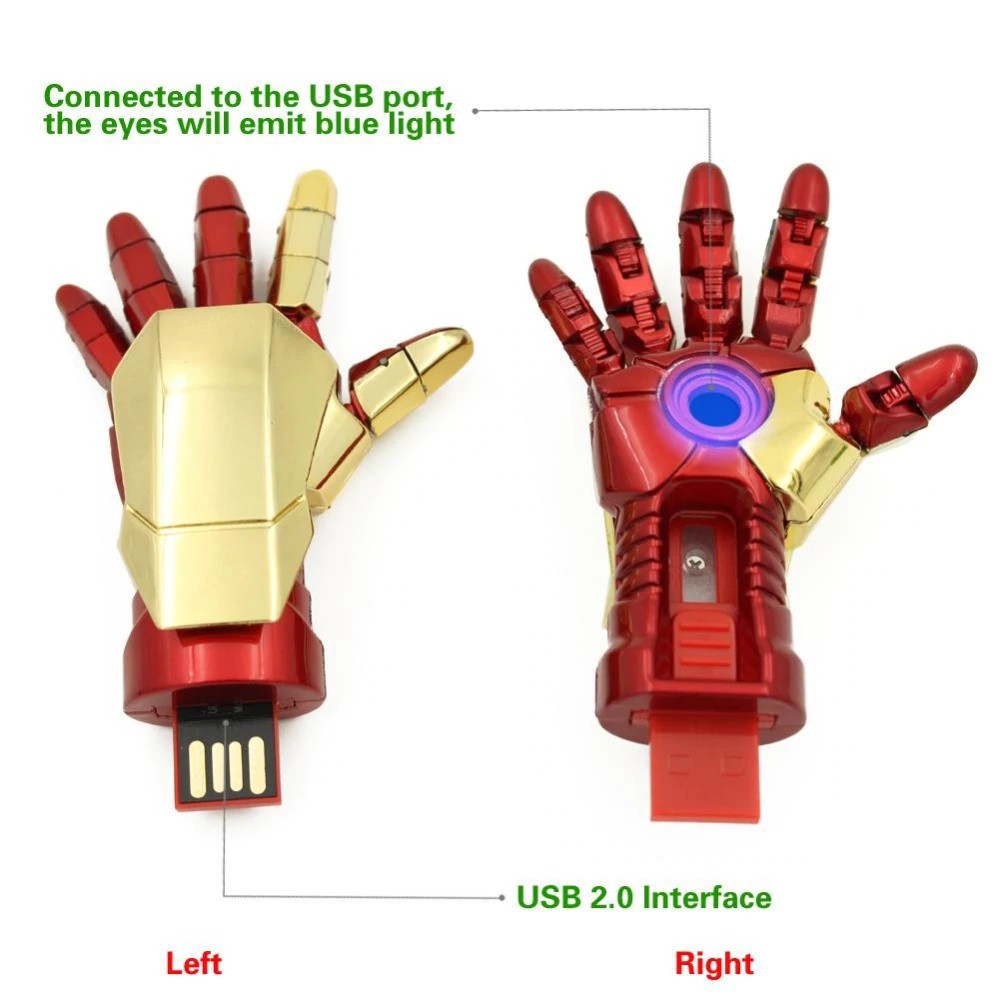 Flash Disk USB 1TB Bentuk Iron Man Warna Hijau