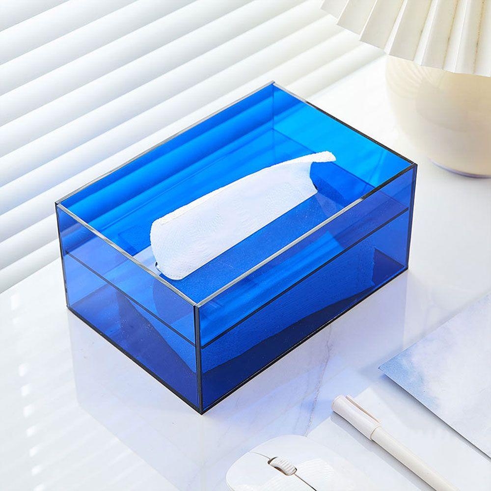 Solighter Tissue Box Acrylic Warna Transparan Rak Penyimpanan Akrilik