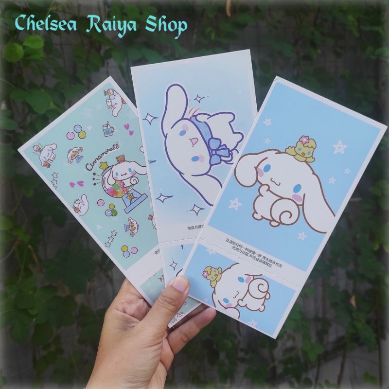 

Kartu Pos Postcard + 10 Stiker Mini Karakter Sanrio Cinnamoroll Cinamorol Cinamoroll Cinnamonroll Kawaii