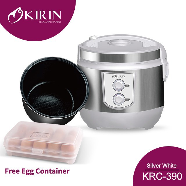 KIRIN KRC-390 RICE COOKER 2.0 LITER Hard Anodized 1,7mm