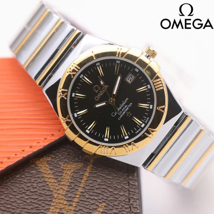 JAM TANGAN WANITA OMEGA DATE MURAH RANTAI ANALOG CEWEK ADA 2 WARNA ORIGINAL