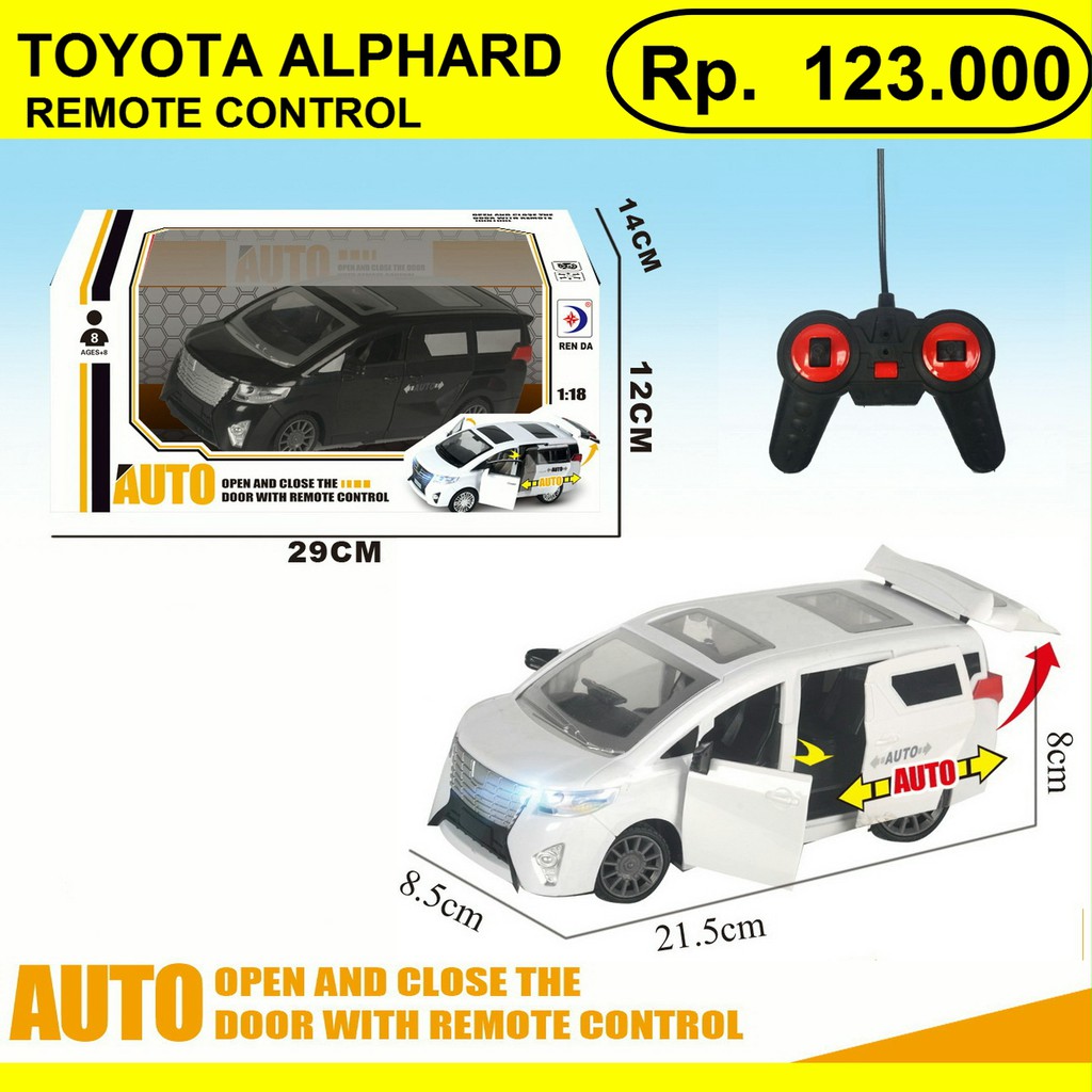 REMOTE CONTROL MOBIL  ALPHARD BUKA PINTU MAINAN  ANAK  MOBIL  