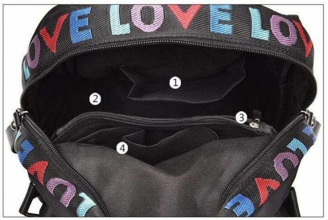 GT 1205 RISCE TAS RANSEL TALI MOTIF LOVE GANTUNGAN SHEEP IMPORT WANITA CEWEK EL 985 BQ 2038