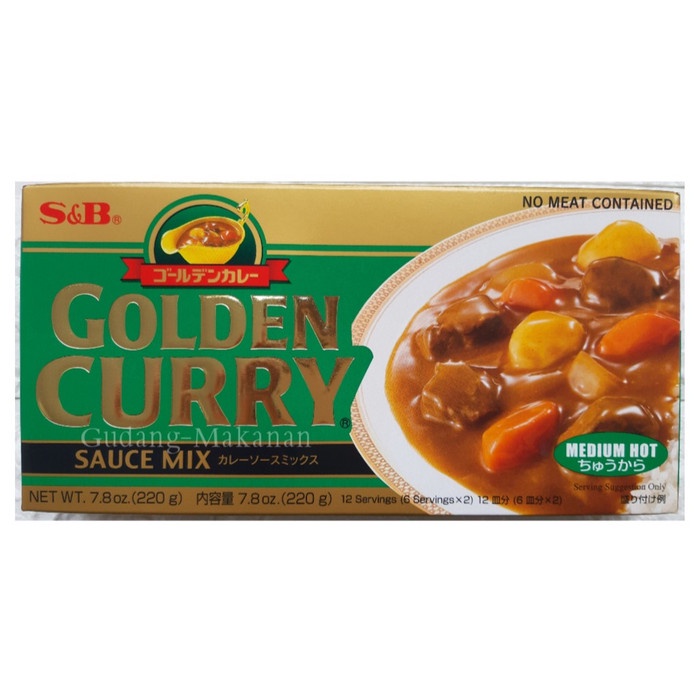 

Snb Golden Curry Sauce Mix- Bumbu Saus Kari 220Gr Jepang - Medium