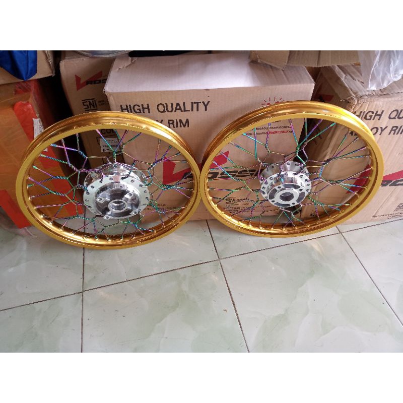 velg Jari jari Jupiter MX new 135 stel kepang Ring 17 x140/140