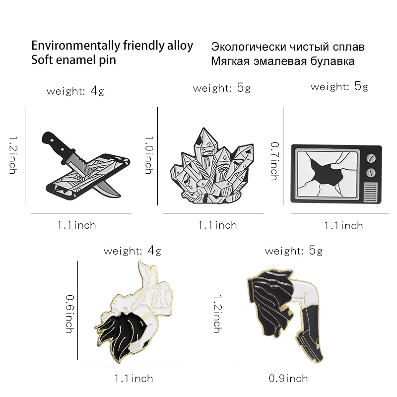 Bros Pin Enamel Bentuk TV Gaya Punk Retro Untuk Aksesoris Pakaian