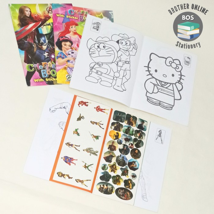 

BOS Buku Mewarnai+Sticker/Belajar Mewarnai Dan Menempel/Education
