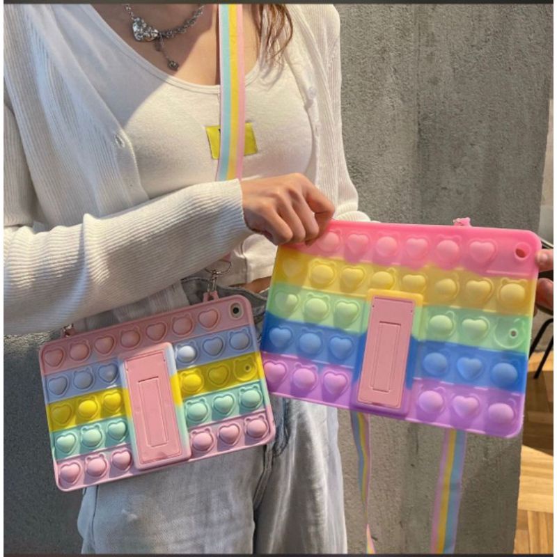 iPad Pro 11 2020 / iPad Air 4 10.9 POP IT CASING RAINBOW CASE LUCU