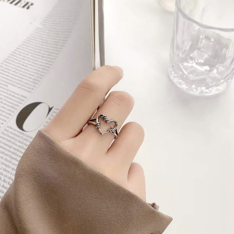 Cincin Desain Hati Gaya Korea Untuk Wanita
