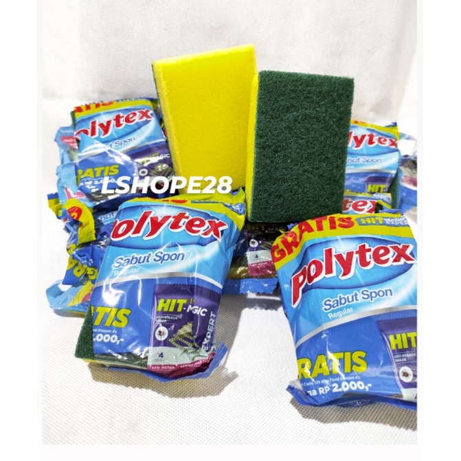Polytex spons cuci piring serbaguna.Sponge spons cuci piring.Spons polytex double.