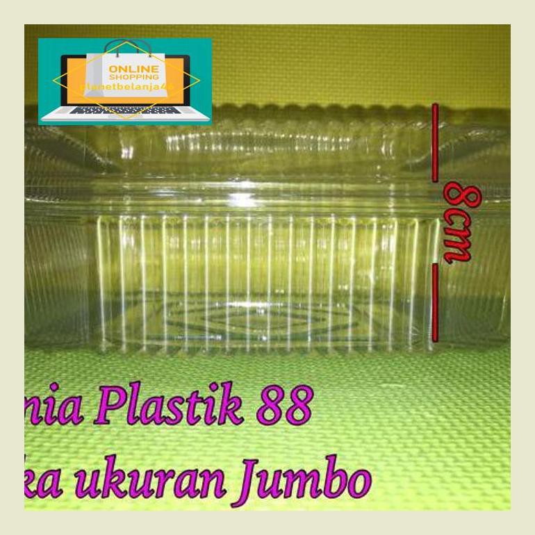 Aaxs74 Plastik Mika Uk Jumbo Kotak Box Tempat Mika Plastik Bening Bolu Besar Aacjlxx