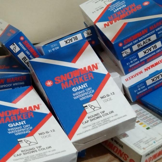 

TERLARIS SPIDOL SNOWMAN G-12 PERMANENT - HITAM..1 lusin/PULPEN GEL/PULPEN LUCU/PULPEN 1 PACK/PENSIL WARNA/PENSIL 2B/PENGHAPUS JOYKO/PENGHAPUS LUCU/RAUTAN PENSIL PUTAR/RAUTAN ELEKTRIK/SPIDOL WARNA/SPIDOL PERMANEN/SPIDOL WHITEBOARD/CORRECTION TAPE