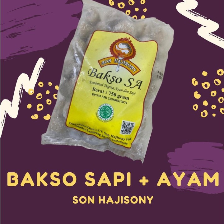 

Bakso sapi ayam son haji sony plus bumbu kuah