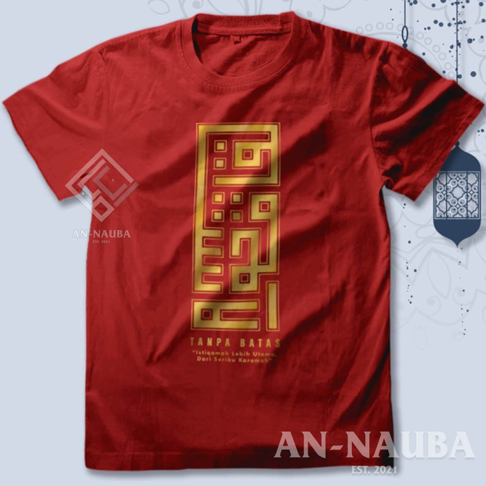 KAOS DAKWAH ISLAMI ISTIQOMAH TANPA BATAS KALIGRAFI / Baju Distro Santri / Tshirt Muslim [AN-6309]-3