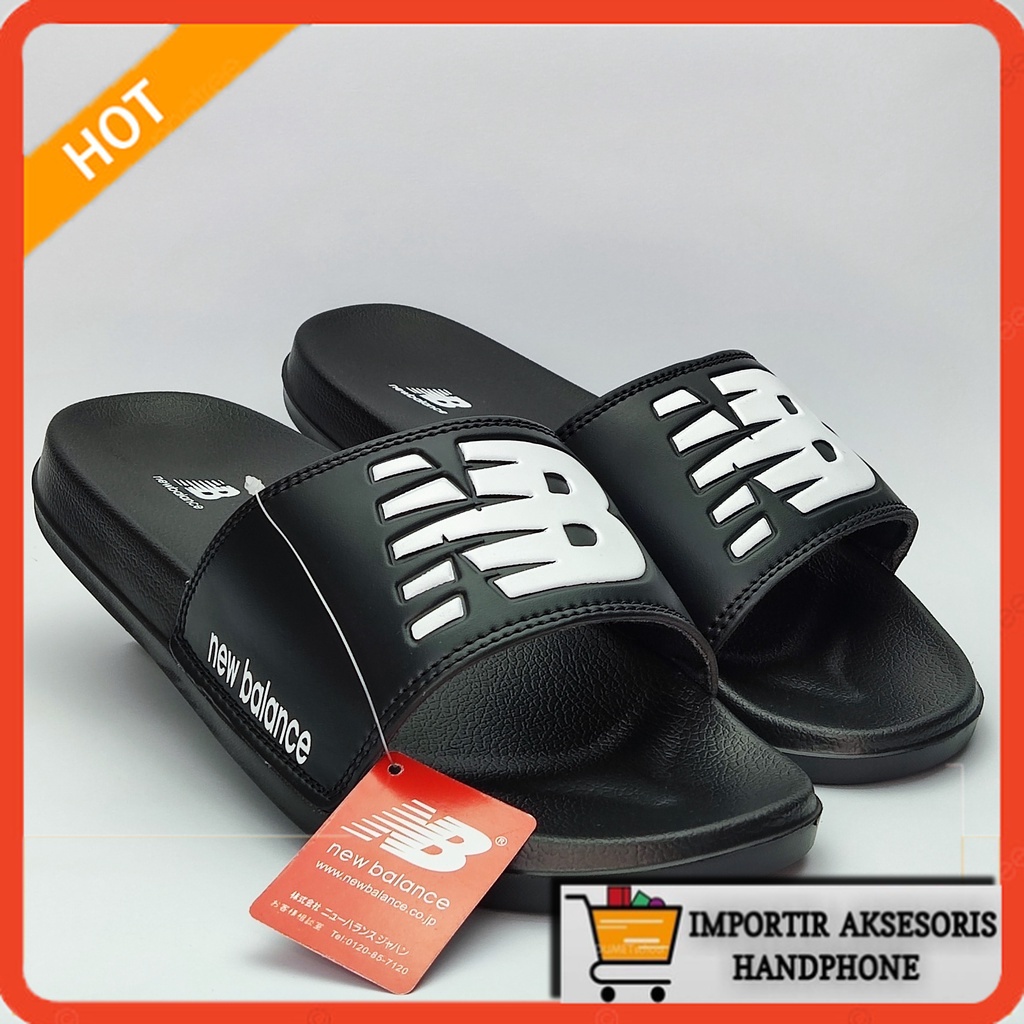 KWALITAS PREMIUM Sandal NEW BALANCE - Sendal NB Slop Selop Slip On Slide - Pria Wanita Cowok Cewek Laki Laki Unisex