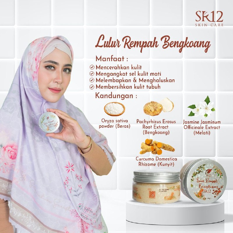 LULUR REMPAH BENGKOANG SR12 ORIGINAL | LULUR PENCERAH KULIT | LULUR PENGANTEN STANDART BPOM