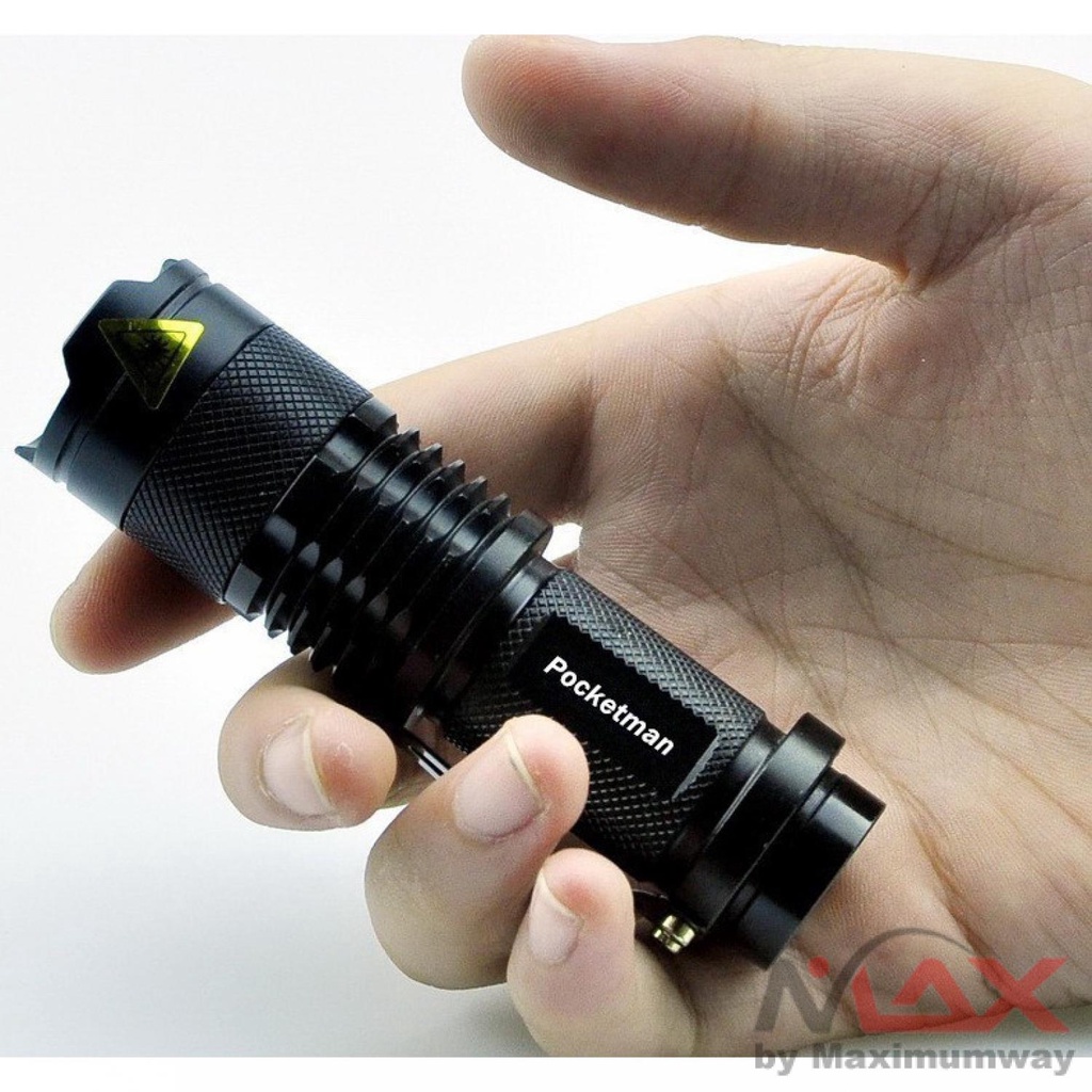 Senter mini saku anti air LED 2000 Lumens Waterproof swat Police Light Recharge Outdoor Pocketman