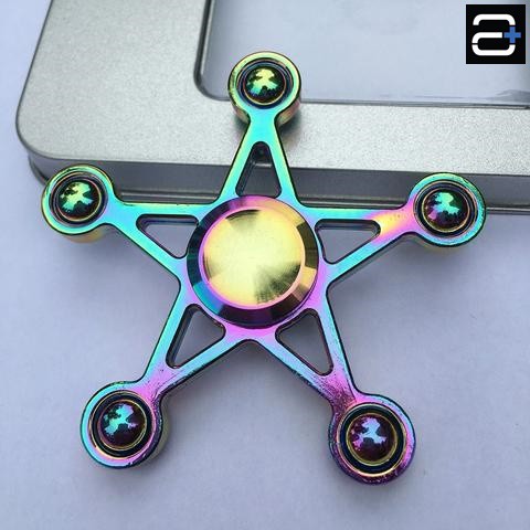 Spinner Metal Star Fidget Spinner Rainbow Death Metal