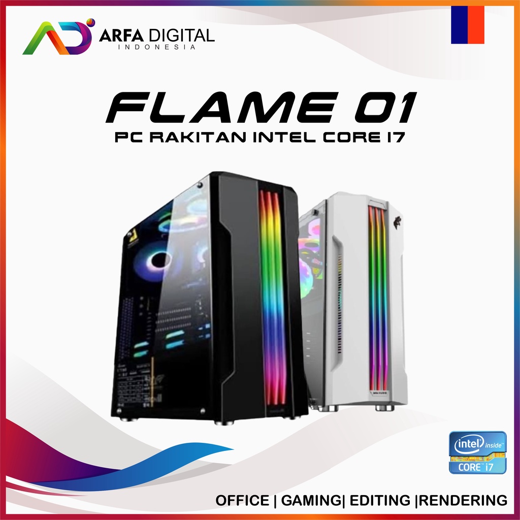 PC CPU Gaming Editing Desain Live Streaming Intel Core i7 2600 Ram 8GB HDD 500GB VGA GTX 750 TI DDR5 4GB Siap Pakai | FL01