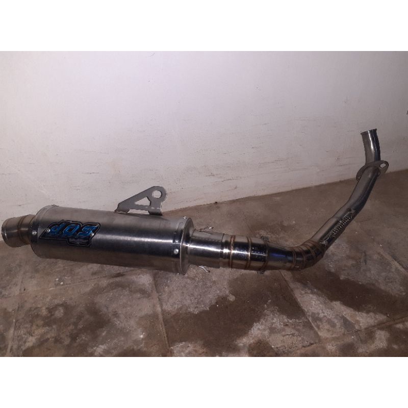 KENALPOT RACING DOS MUFLER BUAT MOTOR MATIC AEROX N-MAX VARIO BEAT MIO DLL