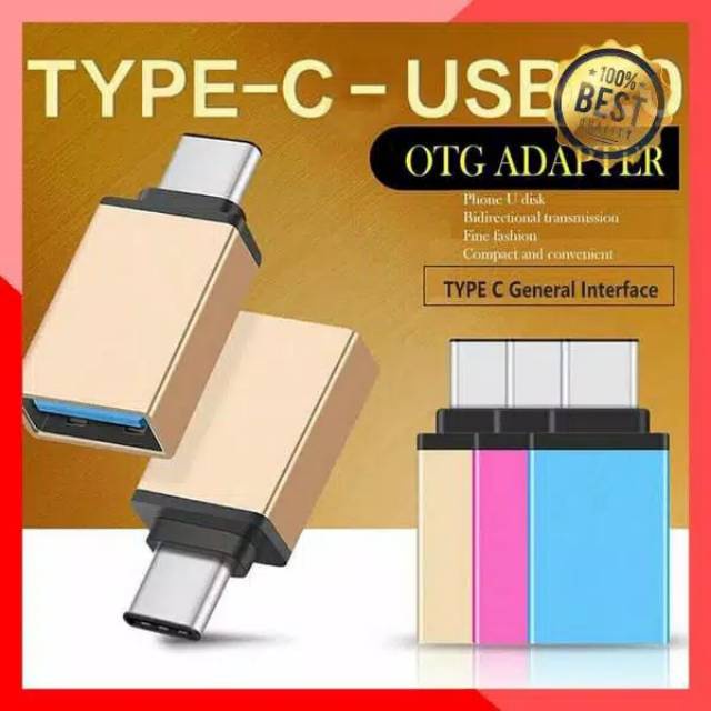 Konektor Sambungan OTG USB Type C Tipe C Dongle Konverter Connector to Normal USB Port Dongel Otege Bisa Untuk Semua Merek Converter Fast Data Transfer USB 3 Aksesoris HP Tablet Printer Merk Xiaomi Samsung Redmi Realme Oppo Vivo Huawei Lenovo COD HP33