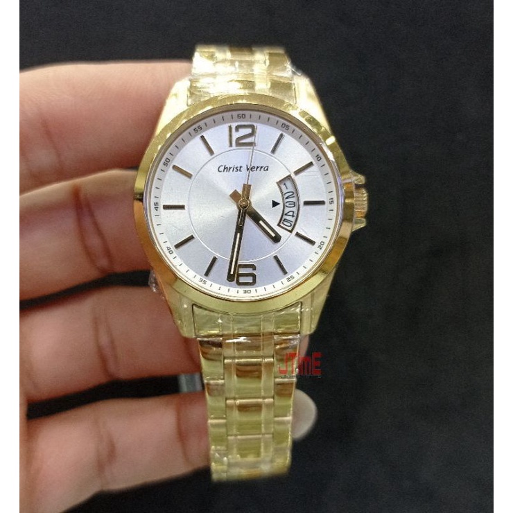 Jam Tangan Wanita Christ Verra CV 71105L Original Gold