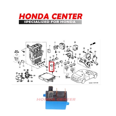 Relay 4kaki 4 pin untuk mobil honda jazz accord  39794-SDA-004